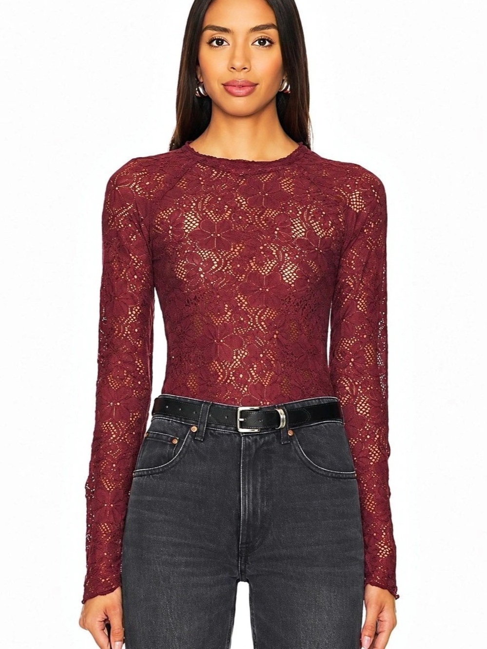 Free People In The Meadow Lace Top – Port Royale – Size Small